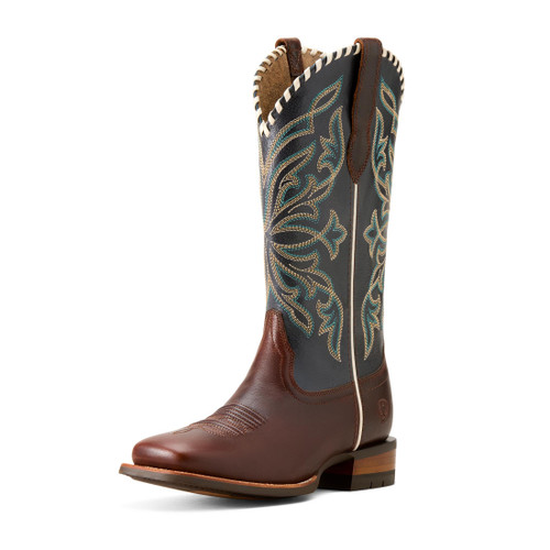 Ariat Women's Boots - Showdown - Espresso / Textured Blue