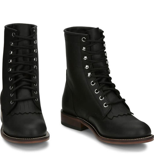 Justin Women's Boots - McKean 7" Lace Up Roper Justin Women's Boots - McKean 7" Lace Up Roper