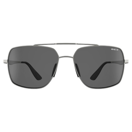 Bex Sunglasses - Wing - Matte Silver / Gray Bex Sunglasses - Wing - Matte Silver / Gray