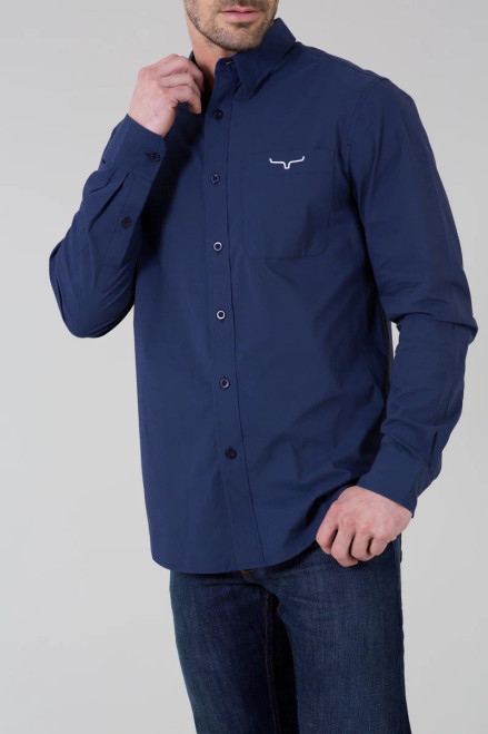 Kimes Ranch Men's Shirt - KR Team L/S - Navy Kimes Ranch Men's Shirt - KR Team L/S - Navy