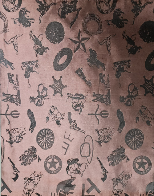 Wyoming Traders Accessories - Cowboy Baroque Silk Scarf - Cranberry