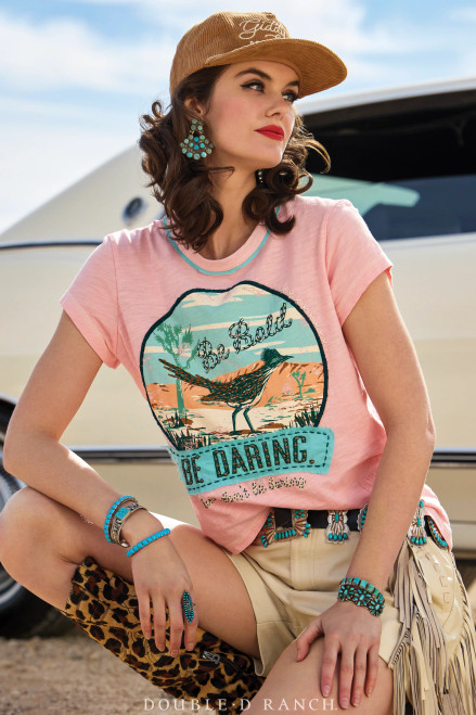 Double D Ranch Women's - Be Bold Be Daring Top - Butterfly Kisses Double D Ranch Women's - Be Bold Be Daring Top - Butterfly Kisses