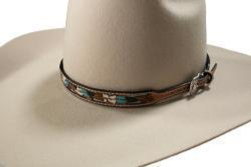 Twister By M & F  Western Products - Painted Feather Filagree Hatband - Tan
