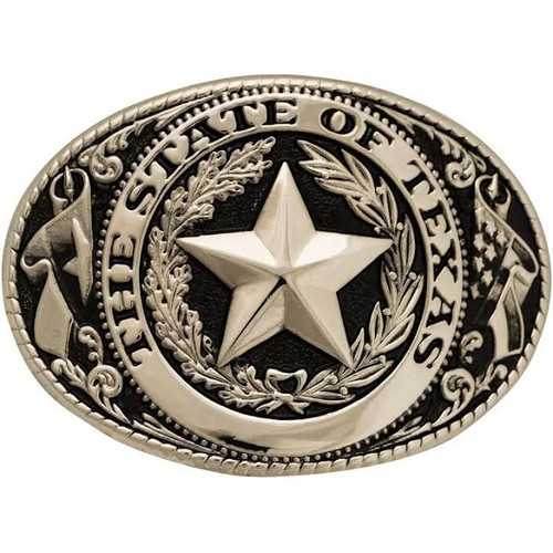Billy's Western Wear Accessories - Buckle - State Of Texas Seal / XL Oval - Gold / Black