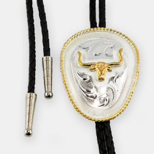 Billy's Western Wear Accessories - Bolo Tie - Longhorn - German Silver Billy's Western Wear Accessories - Bolo Tie - Longhorn - German Silver