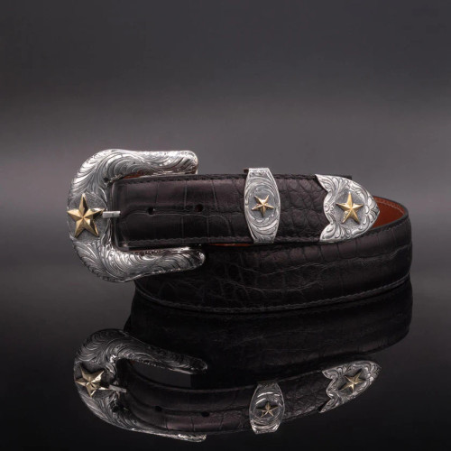 Vogt Men's Accessories - Buckles - The Pecos Gold Star - 14K Gold Vogt Men's Accessories - Buckles - The Pecos Gold Star - 14K Gold