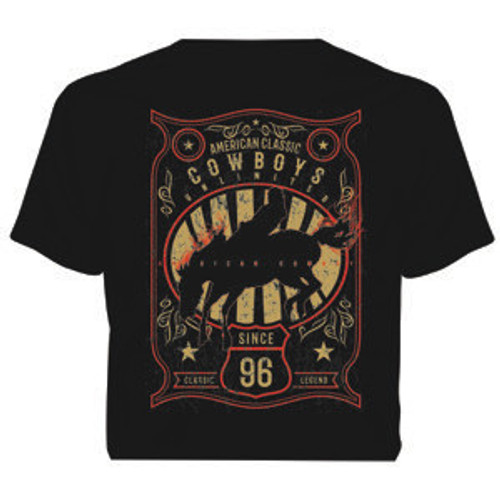 Moss Brothers Men's Shirt - Cowboys Unlimited - American Classic - Black