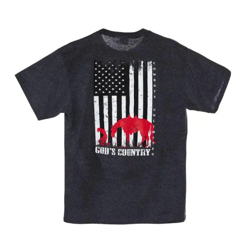 Moss Brothers Men's Shirt - Cowboys Unlimited - God's Country - Grey