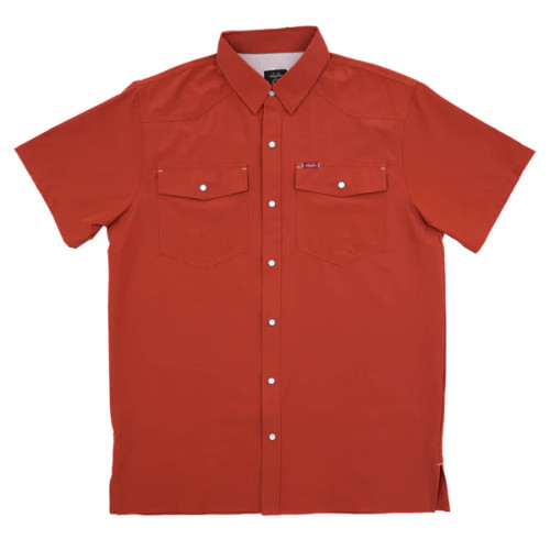 San Jac Outdoors Men's Shirt - S/S Performance - Rust San Jac Outdoors Men's Shirt - S/S Performance - Rust