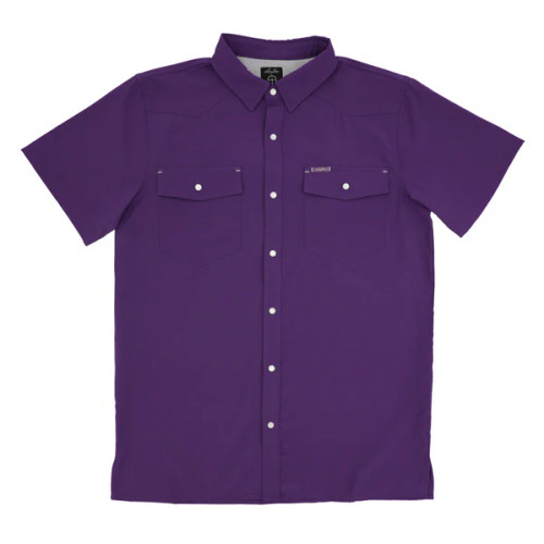 San Jac Outdoors Men's Shirt - S/S Performance - Purple San Jac Outdoors Men's Shirt - S/S Performance - Purple