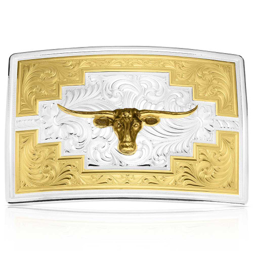 Montana Silversmith Accessories - Sante Fe Sunrise Buckle with Longhorn