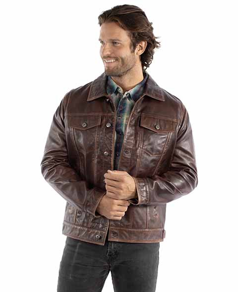 Scully Men's Jacket - Racing - Sanded Calf - Billy's Western Wear