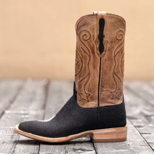 Black Jack Boots - Stingray - Inlay - Black / Goat Pearl Maddog