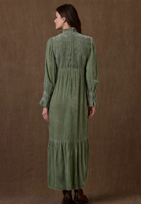 green emerald velvet dress Mineral Washed Shirt Dress