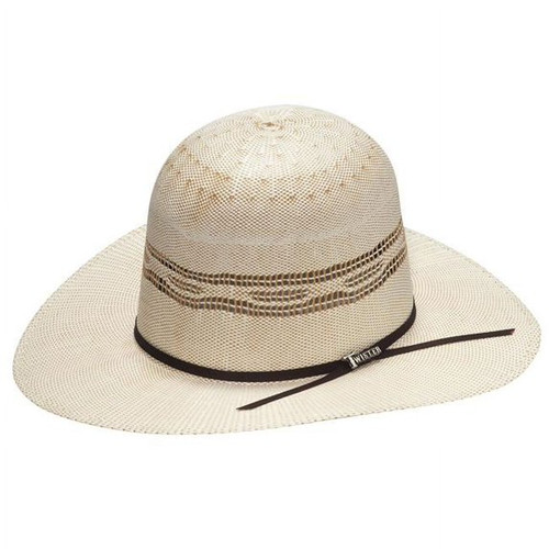 Twister Straw Hats by M & F Western Products - Classic Open Bangora / 3.5" Brim - Straw
