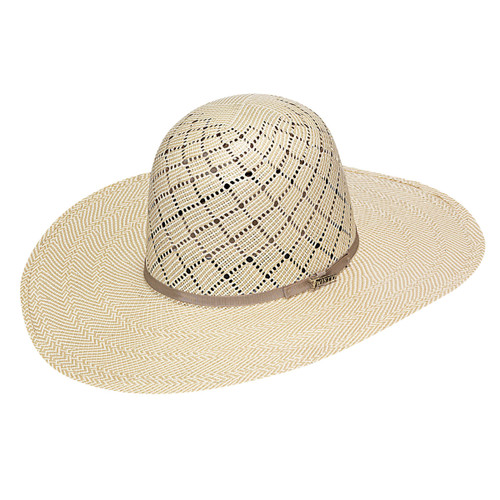 Twister Straw Hats by M & F Western Products - 30X Shantung Western - Tan / Ivory