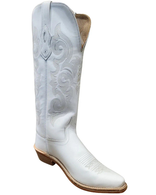 Jama Old West Women's Boots - White - Snip Toe