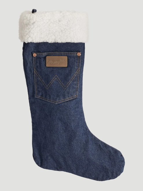 Wrangler Accessories - Sherpa Denim Christmas Stocking