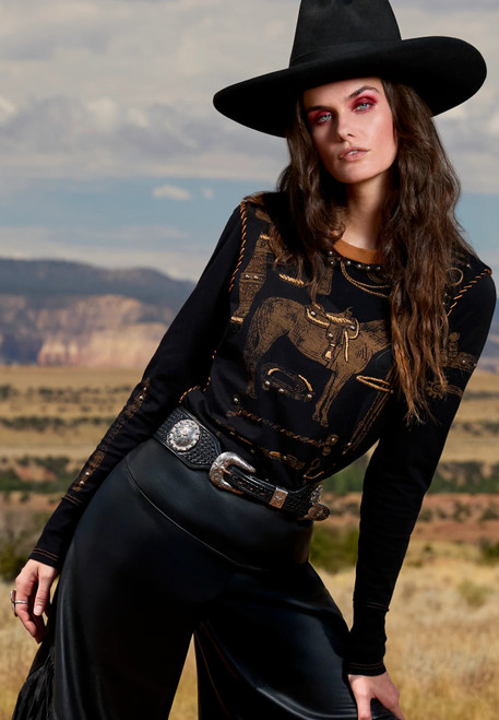 Double D Ranch Women's  - Tucker's Tack Tee - Black
