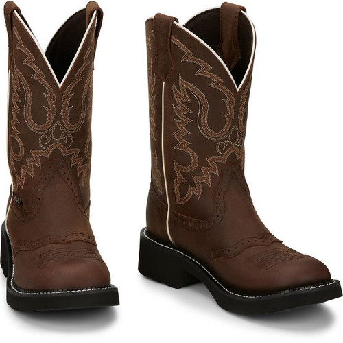 Justin Women's Boots - Inji 11" Western - Aged Bark