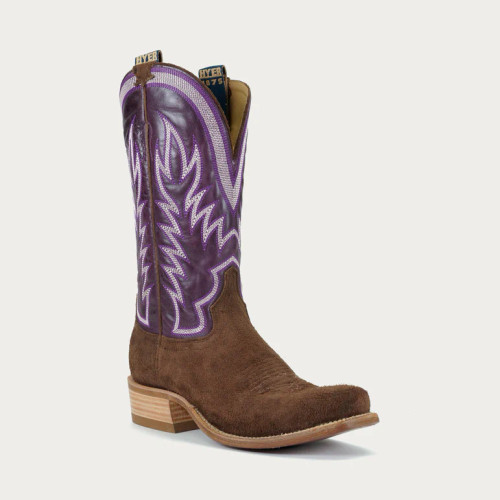 Hyer Men's Boots - Culver - Eggplant Leather / Chestnut Roughout