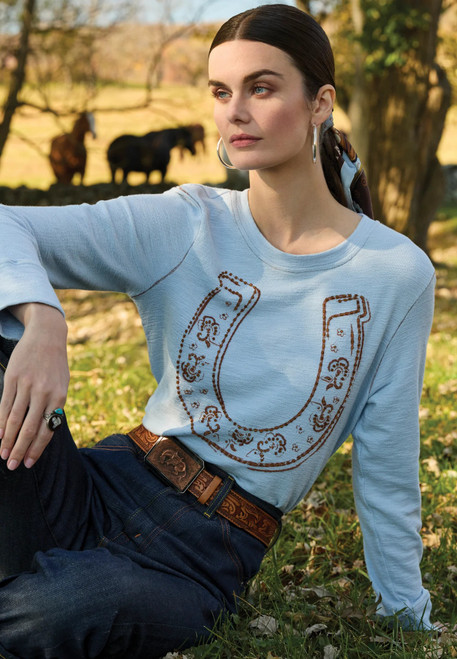 Double D Ranch Women's - Saddle'er Up Tee - Serenity