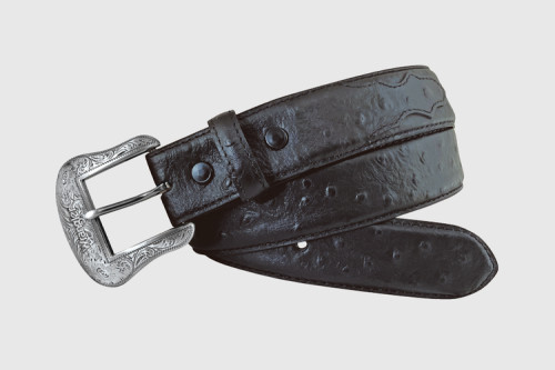 Gem Dandy Men's Accessories - Wrangler - Ostrich Print - Black