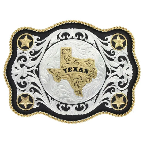 Montana Silversmith Accessories - Scalloped Sheridan Texas State Buckle