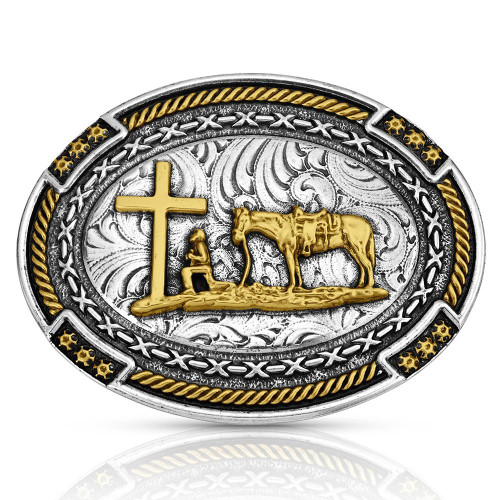 Montana Silversmith Accessories - 2 Tone Cowboy Credence Attitude Buckle