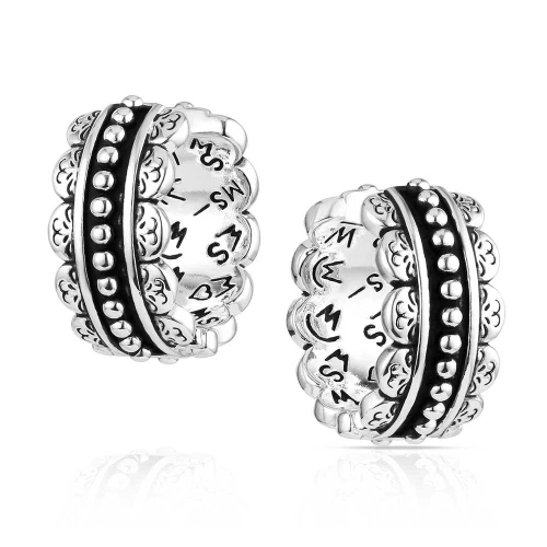 Montana Silversmith Accessories - Petal Edge Hoop Earrings