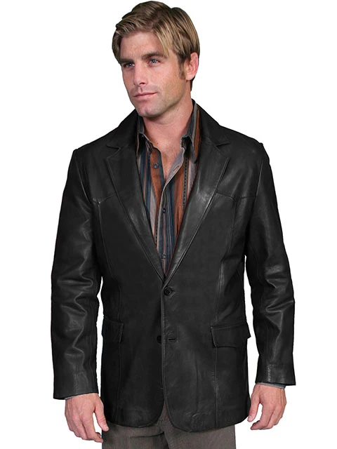 Scully Men's Jacket - Western Blazer Lamb - Black