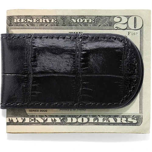 Leegin / Brighton Men's Accessories - Croco Magnetic Money Clip - Black