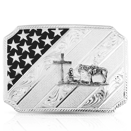 Montana Silversmith Accessories - All American Silver w/ Christian Cowboy Buckle