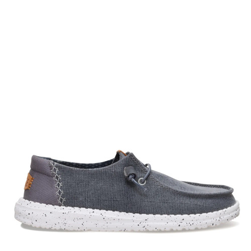 Hey Dude Women's Casuals - Wendy Chambray Grid - Charcoal