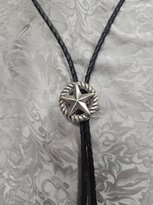 Billy's Western Wear Accessories - Bolo Tie - Star With Rope - Silver