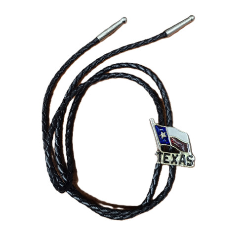 Billy's Western Wear Accessories - Bolo Tie - Texas Flag - Enamel / Silver