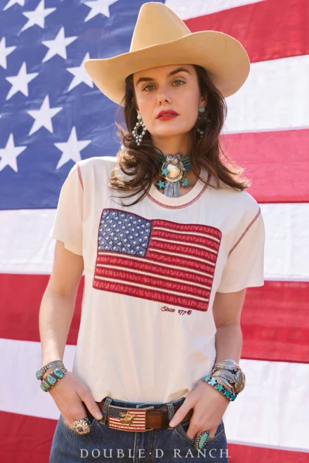 Double D Ranch Women's - Voices of Liberty Top - Cottonwood