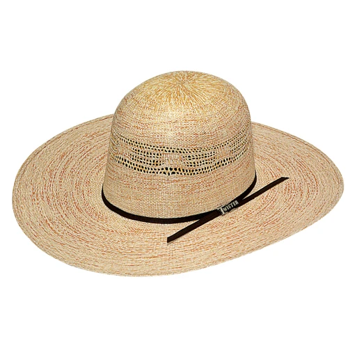 Twister Straw Hats by M&F Western Products - Classic Open Bangora / 4.5" Brim - Toast