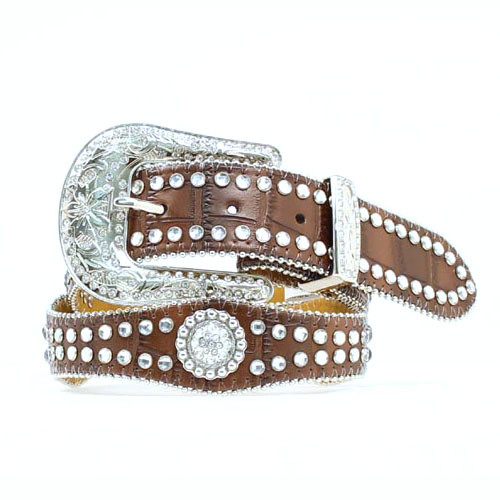 Nocona by M&F Kids Accessories - Scalloped Belt - Rhinestones