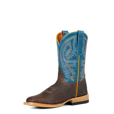 Anderson Bean Kids Boots - Natural Brahma Bison / Sky Blue Distressed Avatar