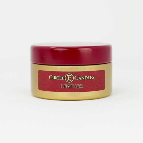 Circle E Scented Candles - Leather - Travel Tins