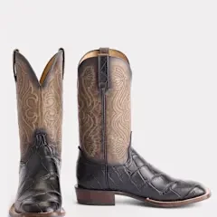 Lucchese Roy Giant Gator Boots - Black - Size 10D  CL1084