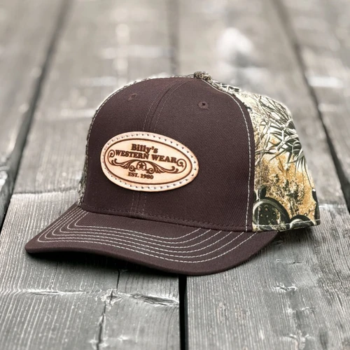 Billy's Western Wear Caps - Logo - Richardson 112 - Camo / Brown