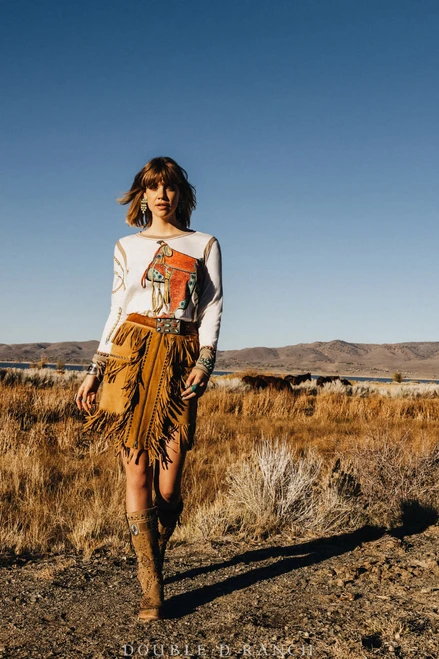Double D Ranch Women’s - Chaperros Skirt / Deerskin 