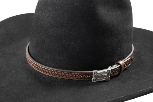 3D Belt Co by M&F Western Products - 5/8 Basketweave / Cowboy Prayer Hatband - Brown