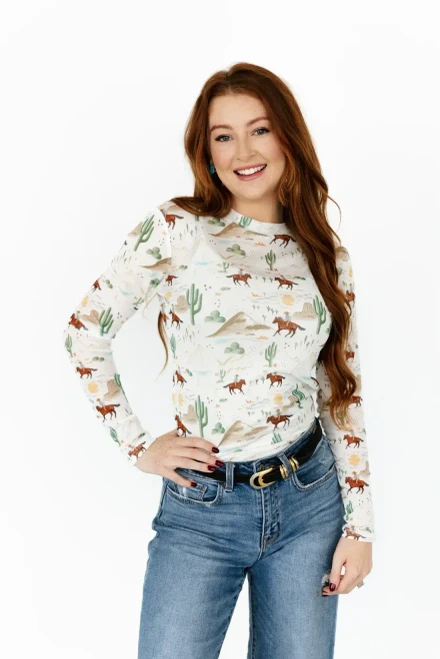 Turquoise Haven Women's Shirt - Range Cowboy / Mesh 