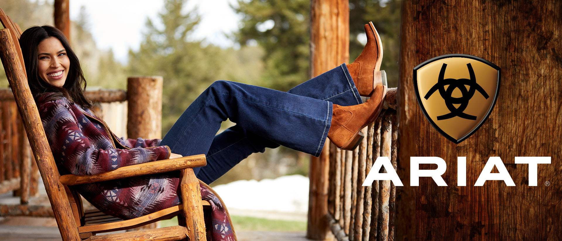 Woman Wearing Cowboy Boots from Western Wear Clothing Campaign