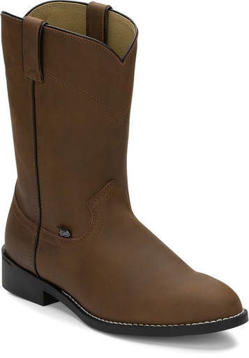 Justin JB1100 Ranch & Road Cowboy Boots Men’s 8EE Brown Leather Western Work Justin jb1100 brown leather - Gem main image 3