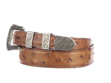 Western Style Ostrich Leather Belt – Cowboybeltsbuckles