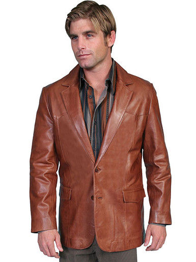 Schott WESTERN ブラウンジャケット サイズ40 Scully Men's Jacket - Western Blazer Lamb - Antique Brown